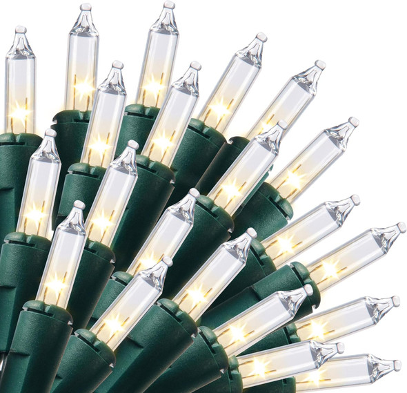 Joiedomi Clear Christmas Lights Outdoor,150 Count Christmas Tree Lights,31.2FT Warm White String Lights with Green Wire,Xmas Decorations for Indoor Party House Garden Yard Home