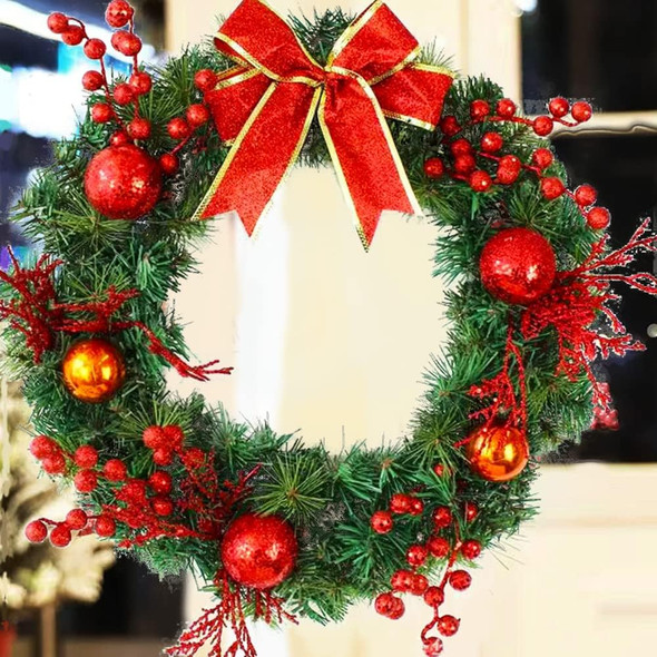 Christmas Wreaths for Front Door Xmas Wreath Ornaments Red Bow and Colored Balls Merry Christmas Decorations Wreath for Front Door Wall Window Indoor Outdoor Holiday Party Home Decor 20 Inches