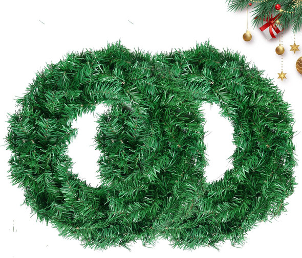 Christmas Wreaths for Front Door Outside, Wreaths for Christmas Decorations,12" Canadian Artificial Pine Christmas Wreath for Christmas Day Party,Unlit Wreaths for All Seasons (2, Green 12")