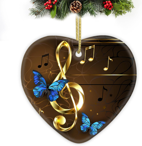 Musical Note Christmas Ornaments,Christmas Tree Decorations Decorative Hanging Ornament, Navidad Holiday Decoration for Women Men,Ceramic Christmas Horse Lover s Xmas Home Decor