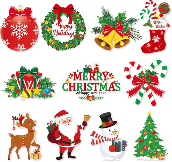 40pcs Christmas Swirls Decoration, Konsait Red Green Party Merry Christmas Hanging Swirls Garland Foil Ceiling Ornaments,Xmas Holiday Party Decor Supplies,Snowman Christmas Tree, Already Assembled