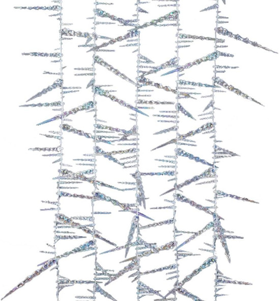 Kurt Adler 9-Foot Twisted Crystal Rainbow Icicle Garland