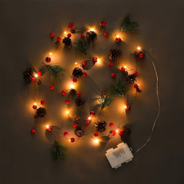 Luditek Christmas Garland with Lights, Red Berry Pine Cone 6.5FT 20 LED Garland Lights Battery Operated, led Garland String Lights, Christmas Decorations Indoor for Home Fireplace Mantel Xmas Decor Luditek Christmas Garland with Lights, Red Berry Pine Cone 6.5FT 20 LED Garland Lights Battery Operated, led Garland String Lights, Christmas Decorations Indoor for Home Fireplace Mantel Xmas Decor