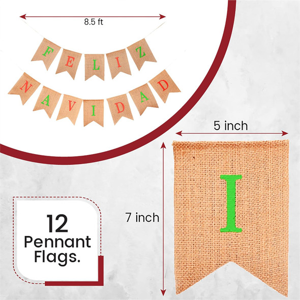 Mandala Crafts Burlap Feliz Navidad Banner Feliz Navidad Decorations Outdoor Indoor Feliz Navidad Sign Mexican Christmas Decorations Spanish Christmas Décor Garland