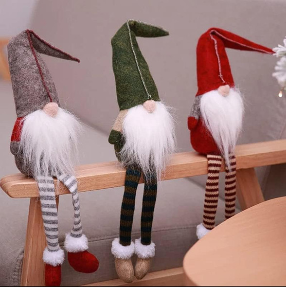 3pcs Christmas decoration long legs Rudolph doll Christmas children hotel mall window decoration