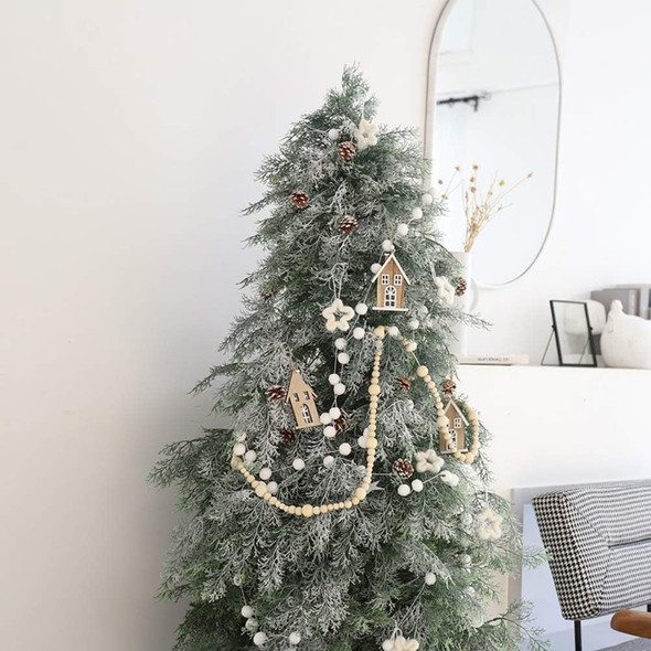 2PCS Wooden Beads Garland 14.4 Feet, Wood , Boho Christmas Tree Hanging Decorations Rustic Farmhouse Home Decor for Wall Table Thanksgiving for Mom