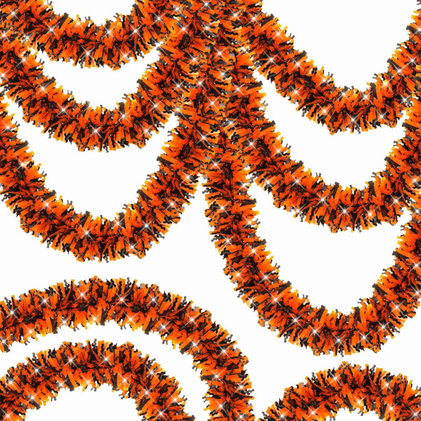 33FT Halloween Tinsel Garland Twist Orange Black Mixed Color Shiny Metallic Tinsel Garland Hanging Halloween Garland for Home Tree Indoor Outdoor Party Halloween Decorations 33FT Halloween Tinsel Garland Twist Orange Black Mixed Color Shiny Metallic Tinsel Garland Hanging Halloween Garland for Home Tree Indoor Outdoor Party Halloween Decorations