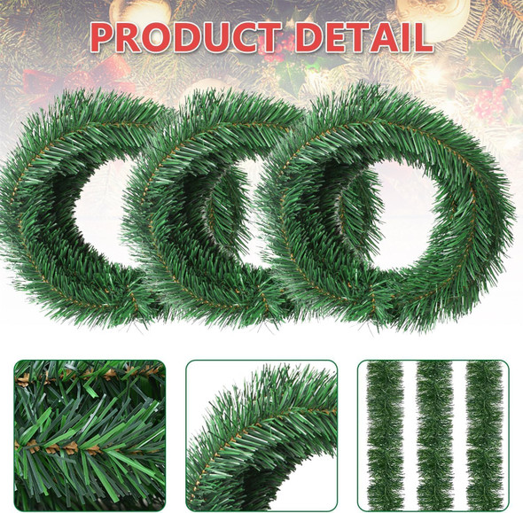 Christmas Garland, Deluxe 54Ft Artificial Non-Lit Soft Green Garlands - Festive Holiday Decor for Indoor and Outdoor Use (54ft)