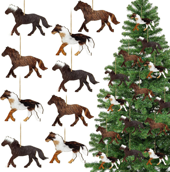 Poen 36 Pcs Christmas Horse Ornaments Christmas Tree Hanging Decorations Horse Wooden Ornament Vintage Christmas Ornaments Animal Farmhouse Xmas Decor for Crafts Xmas Tree Door Display(Horse) Poen 36 Pcs Christmas Horse Ornaments Christmas Tree Hanging Decorations Horse Wooden Ornament Vintage Christmas Ornaments Animal Farmhouse Xmas Decor for Crafts Xmas Tree Door Display(Horse)