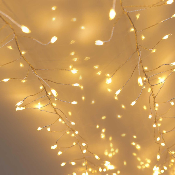 400 LED Cluster Lights Christmas Warm White Fairy Lights Plug in, 16.5ft Fairy Lights for Bedroom, Cluster Christmas Lights are Perfect Dorm Decor Plug in Fairy Lights, Window or Mantel Lights