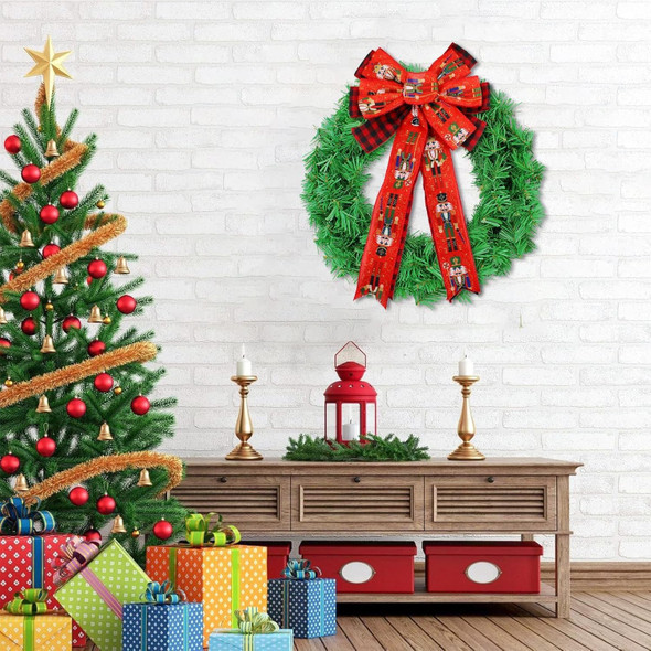 Artificial Christmas Wreath, Green Christmas Wreath，16 Inch Canadian Pine Artificial Christmas Wreath s for Christmas Party Decor, Front Door Wreath, Unlit, Pack of 6 (6, Green 16inch)