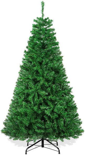 Christmas Tree, 7 FT Artificial Christmas Tree, Xmas Pine Tree with Solid Foldable Metal Stand Perfect for Indoor and Outdoor Holiaday Decoration, Green