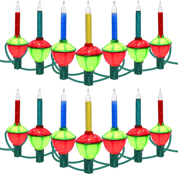 14Pcs Multicolor Christmas Bubble Lights for Christmas Tree Vintage Christmas Lights, 22Ft Bubbling Christmas Lights for Vintage Christmas Decorations for Tree Garland Mantel Yard, 5W, 2 Spare Bulbs