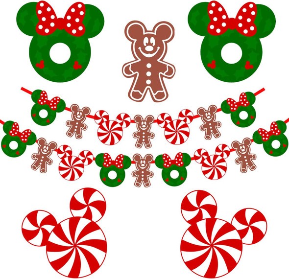 Christmas Tree Decorations Candy Garland for Merry Christmas Candy Cutouts Banner Decorations for Kids Birthday Party Baby Shower Decorations