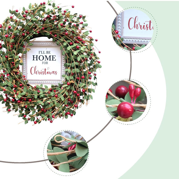 TEMPUS 20“ Christmas Wreath Artificial Berries Greens Wreath with Celebrate Christmas Sign Wreath for Front Door Wreath Home Farmhouse Holiday Party Festival Wall Decor (Red) TEMPUS 20“ Christmas Wreath Artificial Berries Greens Wreath with Celebrate Christmas Sign Wreath for Front Door Wreath Home Farmhouse Holiday Party Festival Wall Decor (Red)