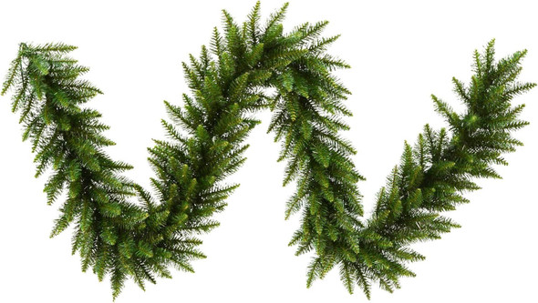 Vickerman 9' Camdon Fir Artificial Christmas Garland - Unlit - Faux Holiday Garland - Indoor Seasonal Home Decor - Reliable and Durable - Realistic Garland for Mantle or Staircase