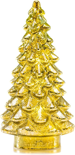 Glass Christmas Tree Xmas Centerpiece Table Decorations Christmas Tree Decoration with Fairy Lights