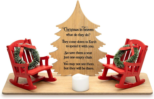 Christmas in Heaven Decoration Christmas Memorial Candle Holders Rocking Chair Ornament Save A Seat Memorial Xmas Decor Christmas in Heaven Decoration Christmas Memorial Candle Holders Rocking Chair Ornament Save A Seat Memorial Xmas Decor
