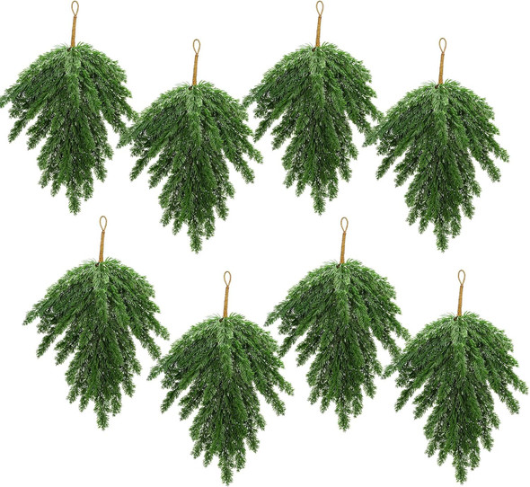 Zomiboo 8 Pcs Mixed Pine Artificial Christmas Teardrop Swag Xmas Wreath Garland Christmas Pine Greenery Swag Pine Branches Teardrop Needles Swag Winter for Christmas Holiday Mantle Decor (19.7 Inch) Zomiboo 8 Pcs Mixed Pine Artificial Christmas Teardrop Swag Xmas Wreath Garland Christmas Pine Greenery Swag Pine Branches Teardrop Needles Swag Winter for Christmas Holiday Mantle Decor (19.7 Inch)