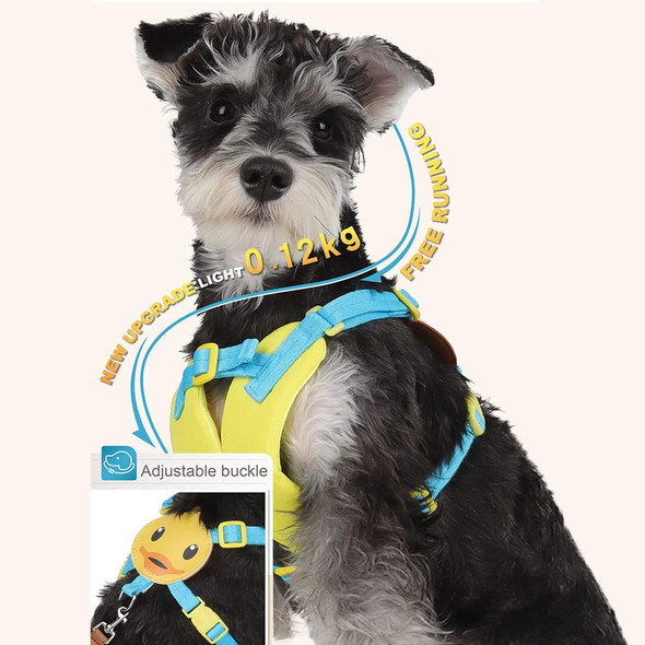 Dog Harness With Leash Set, Ultra-Lightweight Soft Adjustable Vest With Cute Cartoon Pattern For Small Medium Dogs & Cats (Pink Harness+Leash, S)
