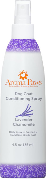 Dog Coat Conditioning Spray - Pet-Friendly Detangler Spray With Natural Essential Oils For Dogs - Daily Dog Spray To Eliminate Odors And Knots - Lavender Chamomile 4.5 Oz.