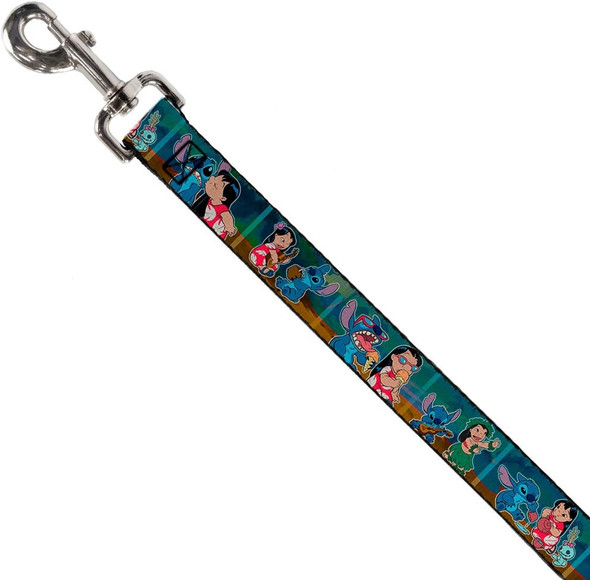 Buckle-Down Dog Leash Lilo Stitch 5 Scene Blocks 6 Feet Long 1.0 Inch Wide, Multicolor (Dl-6Ft-Wdy301)