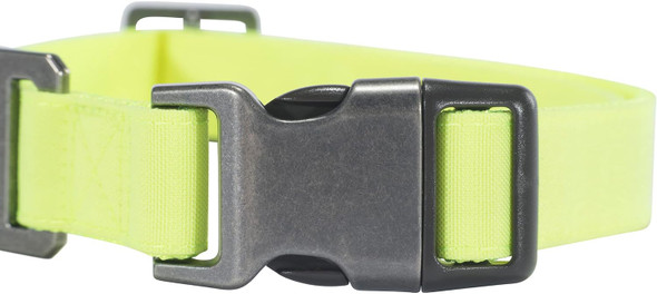 Carhartt Nylon Duck Dog Collar, Fully Adjustable Durable 2-Ply Cordura Nylon Canvas Collars For Dogs, Brite Lime, Large