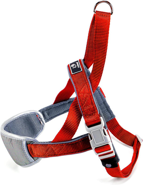 Dog Harness No Pull,Dog Walking Harness With Soft Chest Padded,Escape Proof/Quick Fit Reflective Pet Vest Harness,Easy Control For Outdoor Walking And Training Dogs Red