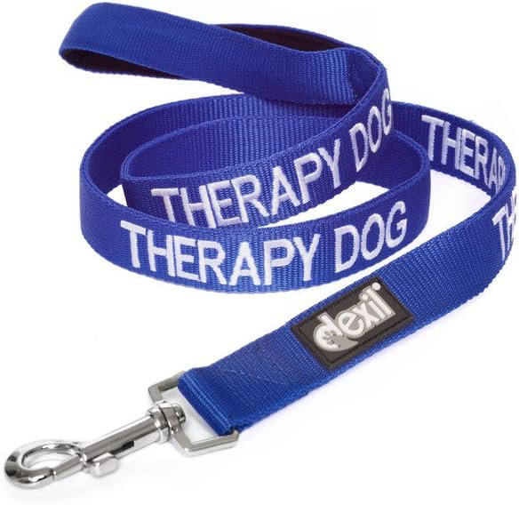 Limited Therapy Dog Blue Color Coded 2 4 6 Foot Padded Dog Leash Prevents Accidents By Warning Others Of Your Dog In Advance (4Ft)