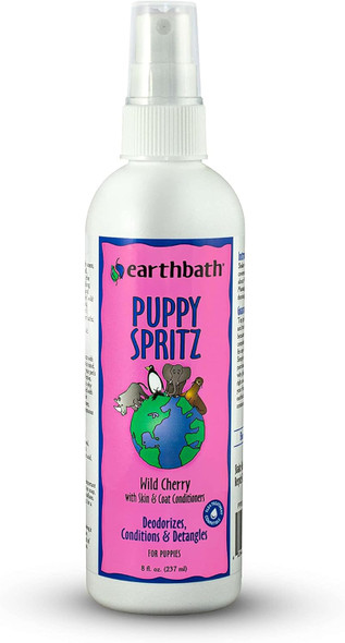Earthbath, Wild Cherry 3-In-1 Puppy Deodorizing Spritz - Dog Odor Eliminator For Strong Odor, Cruelty- Dog Cologne, Dog Wash Spray, Made In Usa, Dog Bathing Supplies - 8 Oz (1 Pack) Earthbath, Wild Cherry 3-In-1 Puppy Deodorizing Spritz - Dog Odor Eliminator For Strong Odor, Cruelty- Dog Cologne, Dog Wash Spray, Made In Usa, Dog Bathing Supplies - 8 Oz (1 Pack)
