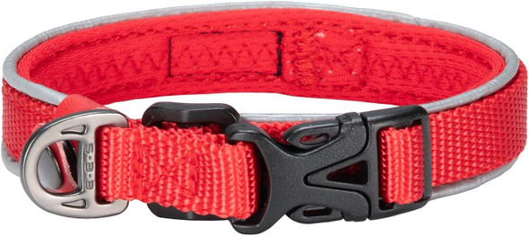 Excellent Elite Spanker Classic Nylon Dog Collar Breathable Pet Collar With Buckle Adjustable For Small Dogs Cats Green Red Purple (Red)