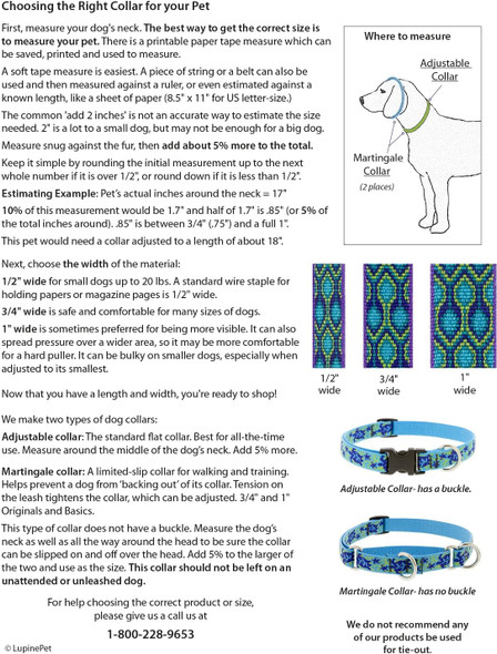Small Dog Collar By Lupine 1/2 Wide Ripple Creek Design Adjusts From 10 To 16 Small Dog Collar By Lupine 1/2 Wide Ripple Creek Design Adjusts From 10 To 16