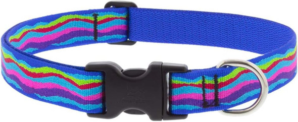 Medium Dog Collar By Lupine 1 Wide Ripple Creek Design Adjusts From 12 To 20 Medium Dog Collar By Lupine 1 Wide Ripple Creek Design Adjusts From 12 To 20