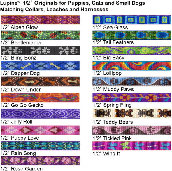 Lupinepet Originals 1/2 Rose Garden 6-Foot Padded Handle Leash For Small Pets Lupinepet Originals 1/2 Rose Garden 6-Foot Padded Handle Leash For Small Pets