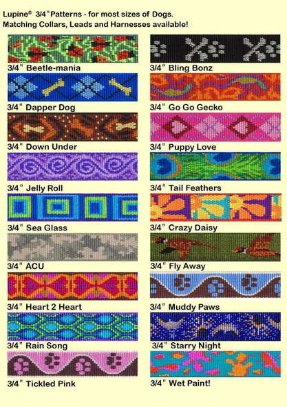 Lupinepet Originals 3/4 Rain Song 10-14 Martingale Collar For Small Dogs Lupinepet Originals 3/4 Rain Song 10-14 Martingale Collar For Small Dogs