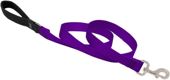 Dog Leash By Lupine In 1 Wide Purple 6-Foot Long With Padded Handle