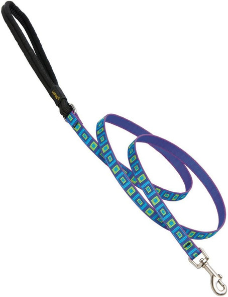 Lupinepet Originals 1/2 Sea Glass 6-Foot Padded Handle Leash For Small Pets Lupinepet Originals 1/2 Sea Glass 6-Foot Padded Handle Leash For Small Pets