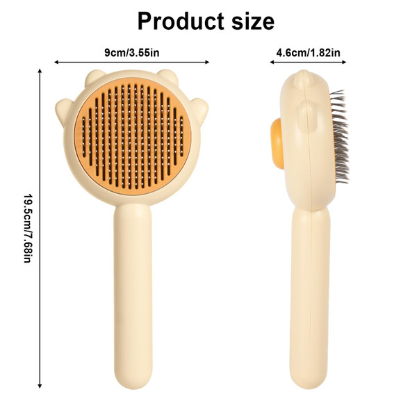 Magic Pet Comb, Pet Grooming Brush With Release Button Pet Hair Cleaner Brush Cat Shedding Brush Pet Massage Comb For Cats Dogs Removes Tangled Hair Long Hair