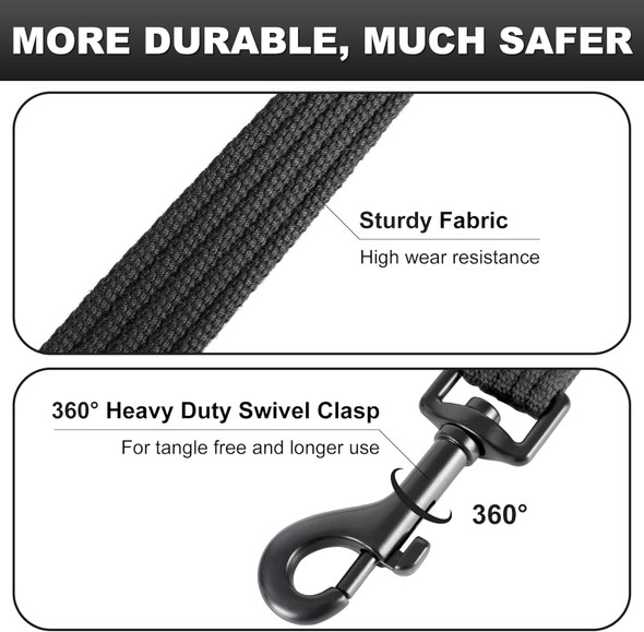 Lynxking 6Ft Dog Leash For Large Medium Small Dogs,Strong Durable Heavy Duty Nylon Leashes For Walking And Training, Heavy Duty 6 Foot Dog Leash With D Ring For Puppy