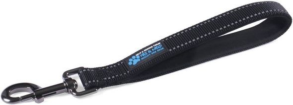 Max And Neo Short Traffic Leash 10 - We Donate One For One A Dog Rescue For Every Leash Sold (Black)