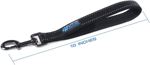 Max And Neo Short Traffic Leash 10 - We Donate One For One A Dog Rescue For Every Leash Sold (Black)