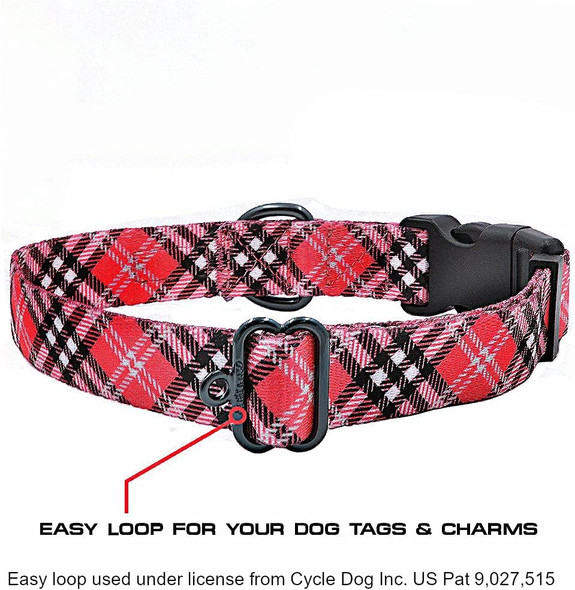 Max And Neo Plaid Pattern Neo Dog Collar - We Donate A Collar To A Dog Rescue For Every Collar Sold (Red, Large) Max And Neo Plaid Pattern Neo Dog Collar - We Donate A Collar To A Dog Rescue For Every Collar Sold (Red, Large)