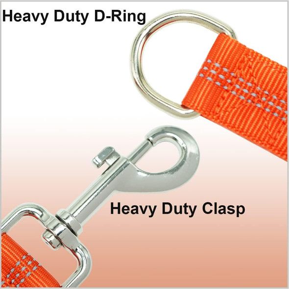 Maypaw Bungee Dog Leash Extension Attachment, 18 Reflective Shock Absorbing Lead Extender For Dog Walking Running Training, Orange