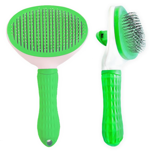 Self Cleaning Slicker Brush, Cat Brush, Dog Brush, Shedding And Grooming Tool For Pets, Remove Loose Hair, Fur, Undercoat, Mats, Tangled Hair, Knots For Large Medium Small Sensitive Long Or Short Hair