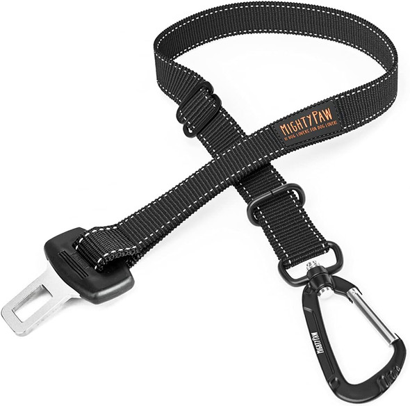 Mighty Paw Dog Car Safety Belt - Dog Seatbelt Ensures Pet Protection While Driving - Seatbelt For Dogs For Car - Dog Vehicle Accessory - Dog Car Seat Belt Attachment - Car Leash Restraint System