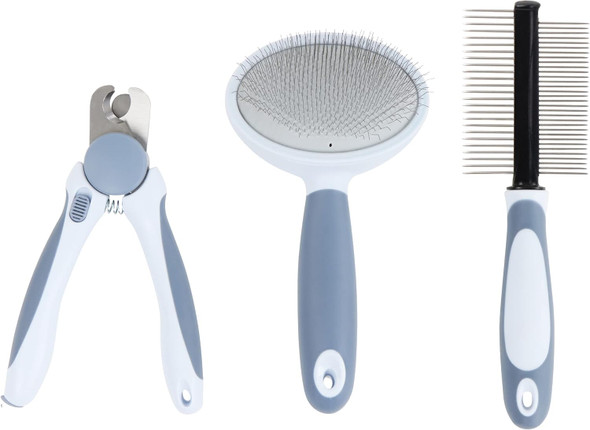 Mimu Pet Groomer 3Pc Kit - Dog Nail Trimmers, Dog Slicker Brush, And Wire Dog Brush For Shedding Small And Large Dogs