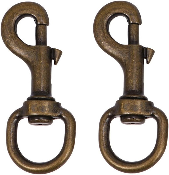 Mipcase 2Pcs Cats Leash Bolt Harness Tag Hooks- Hook Stainless Chain Cat Rope Hooks Dog Collar Steel Key Multipurpose Buckle Alloy Linking Dogs Bronze Leashes Clasp Snap With Clips Spring