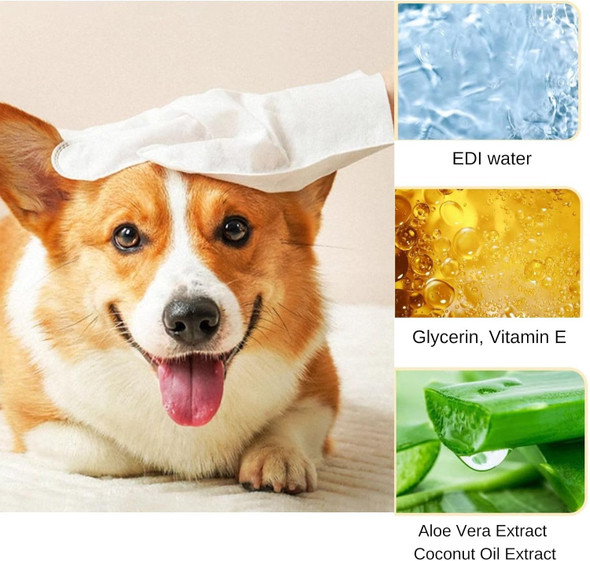 Pet Bath Wipes For Dogs And Cats 6 Pcs，Dog Wipes Thickened Material Cleaning Deodorizing Bathing Wipes Dog Washing Gloves Nourishing Grooming Fur，For Daily Care And Traveling Give Your Pet 6 Baths