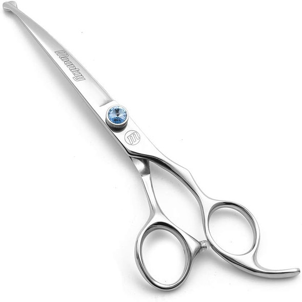 Professional Dog Grooming Straight, Curved, Thinning/Blending/Chunking Scissors Kit, Jp-440C Stainless Steel Pet Cat Hair Cutting/Trimming Shears, Silver