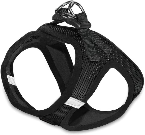 Multicolor Step-In Air Dog Or Cat Harness All-Weather Mesh Step-In Vest Harness For Small And Medium Dogs And Cats (Small, Black)